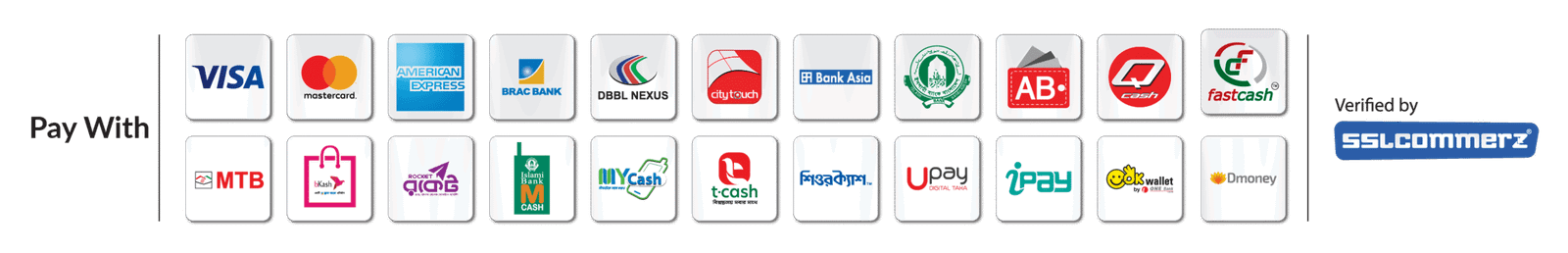 Pay securely with SSLCommerz